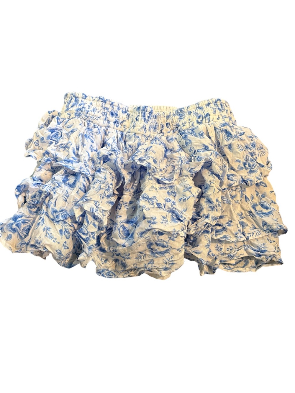 Hollister mini floral tiered skirt / skort with pockets, size S and EUC - Picture 4 of 12